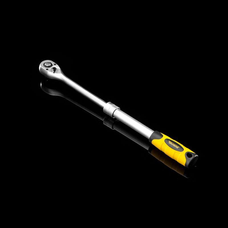 Ключ телескопический трещоточный 1/2 330-460мм CrV двухкомпонентная рукоятка Kranz KR-12-8411