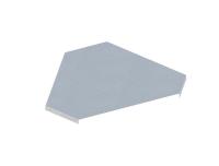 Крышка для угла горизонтального 90град. осн.400 сталь 0.7мм ЛМсК-90Г цУТ2.5 оцинк. СОЭМИ Н0122410116