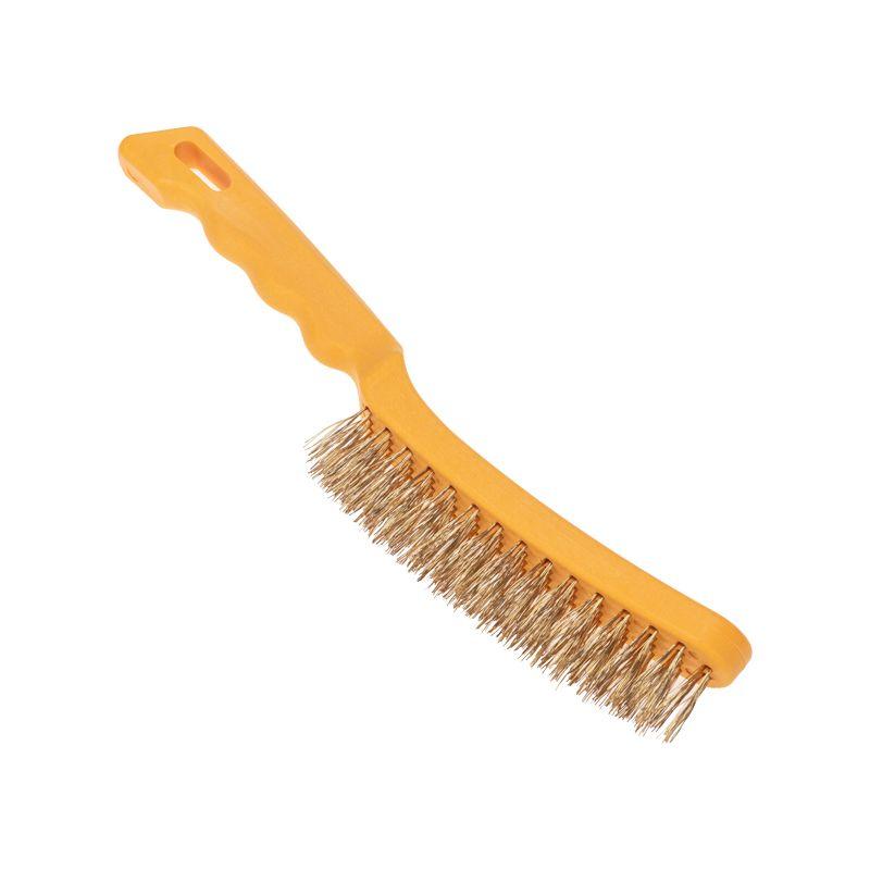 Щетка по металлу с пластиковой ручкой 4 ряд. 260мм Kranz KR-91-1236