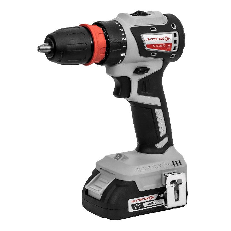 Дрель-шуруповерт аккумуляторная бесщеточн. ДА-13/18В 50 комби АПИ (Li-ion кейс 2 аккум. 2А.ч 4 насадки) ИНТЕРСКОЛ 776.2.2.79