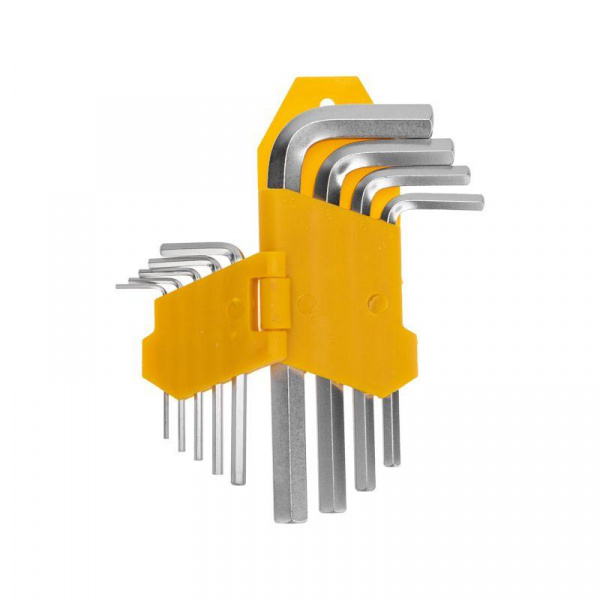 Набор ключей имбусовых HEX 1.5-10мм CrV 9шт Kranz KR-12-5215