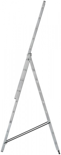 Лестница трехсекционная 3х9 H=257/426/591см 11.18кг алюм. FIT 65434